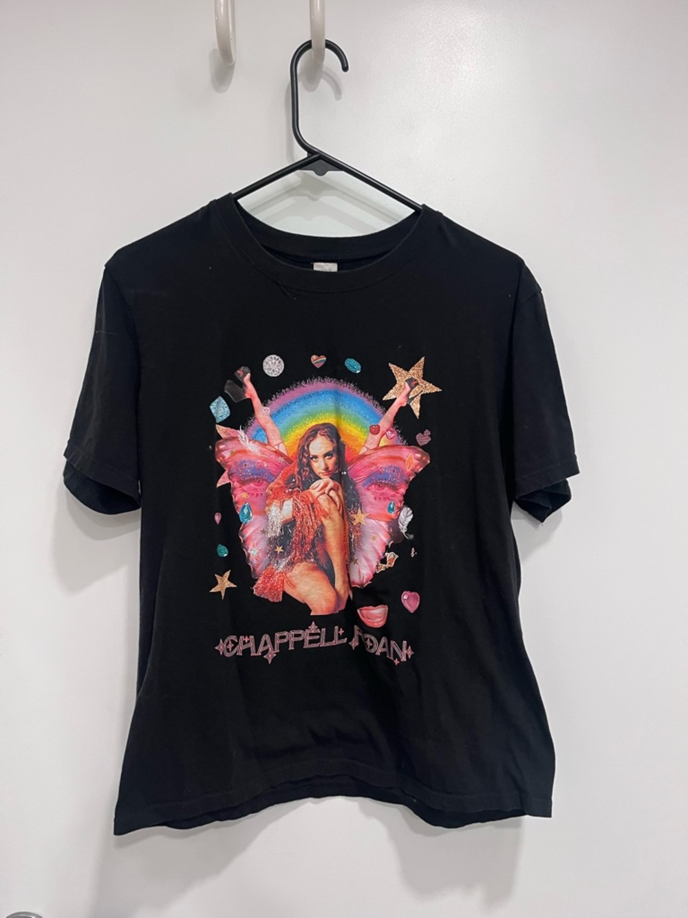 Chappell Roan Music Artist T-Shirt Black Size Medium Pink Pony Club Musician